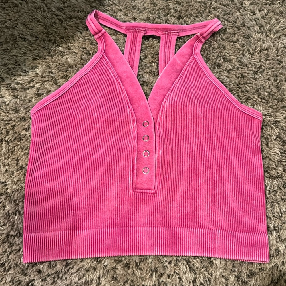 Brand New | L/XL Zenana Ribbed Brami Top
